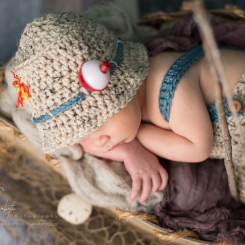 Newborn Fisherman Portrait