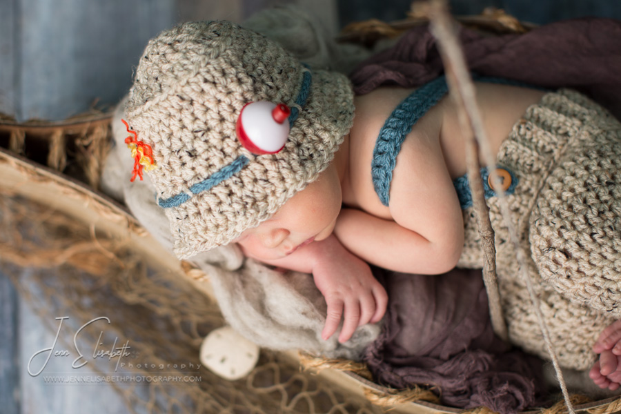 Newborn Fisherman Portrait