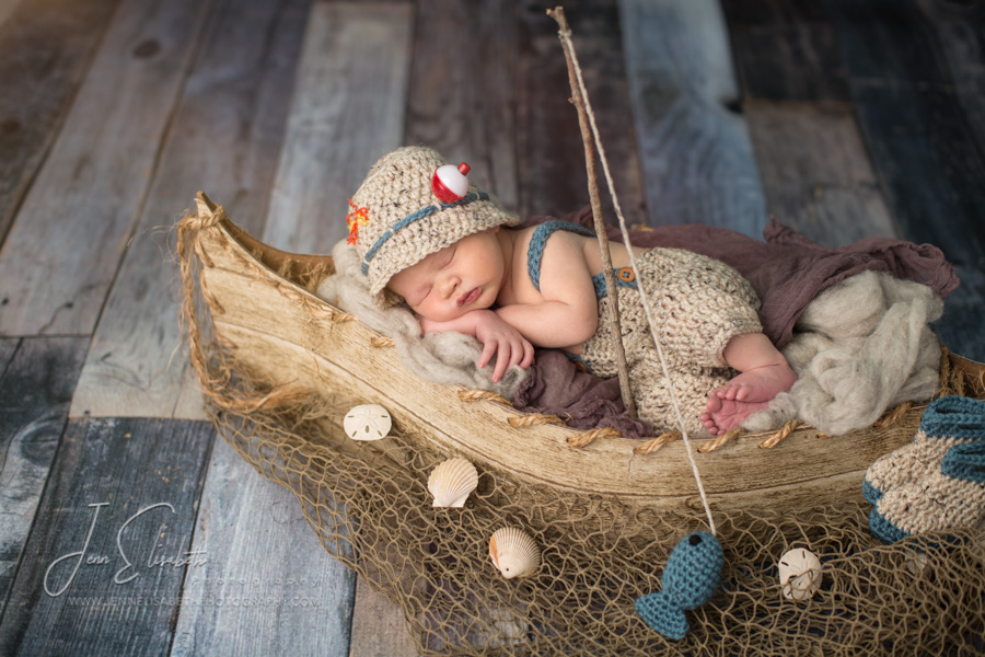 Newborn Fisherman Portrait