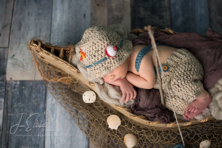 Newborn Fisherman Portrait