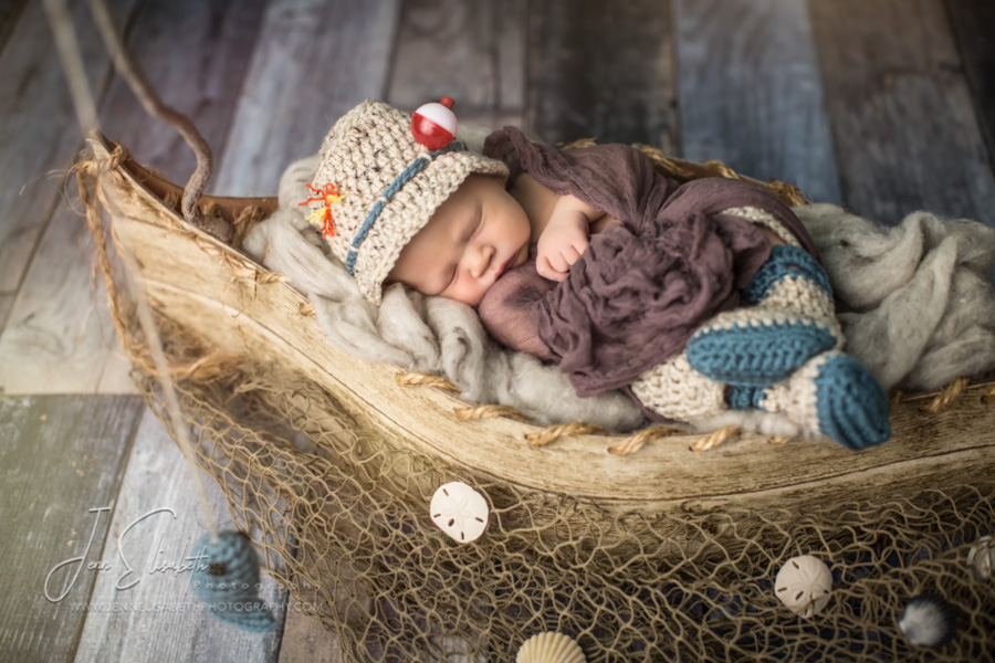 Newborn Fisherman Portrait