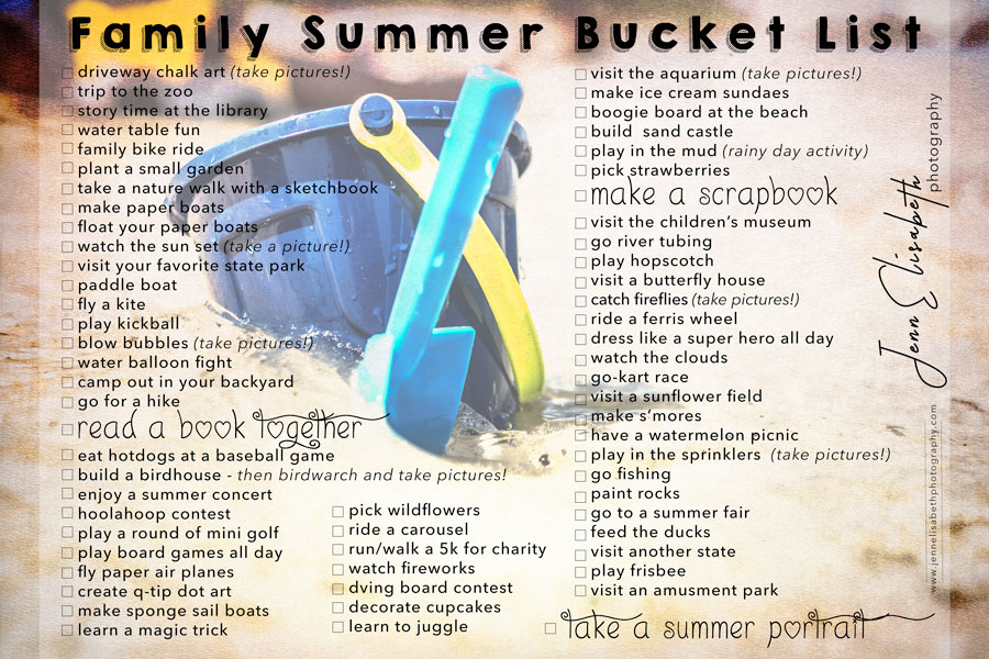 family summer bucket list